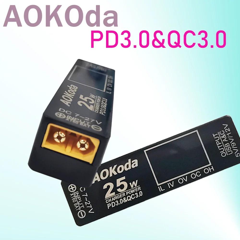 AOKoda PD3.0  QC3.0  Ŀ  Lipo ͸ xt60 to USB , װ  ͸